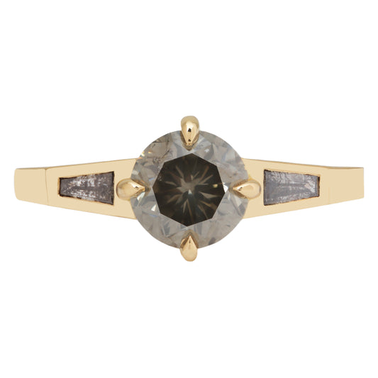 Sage Diamond Tapered Ring