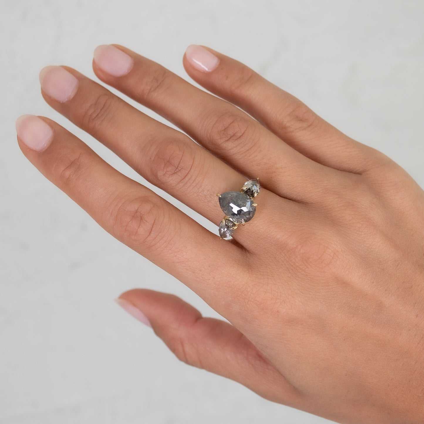 Speckled Lunar Diamond Ring