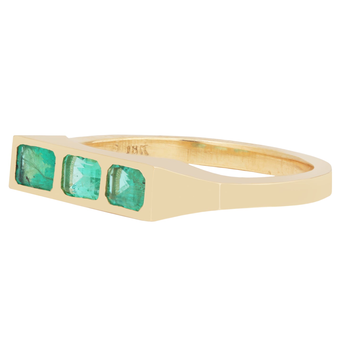 Emerald Guardian Bar Ring