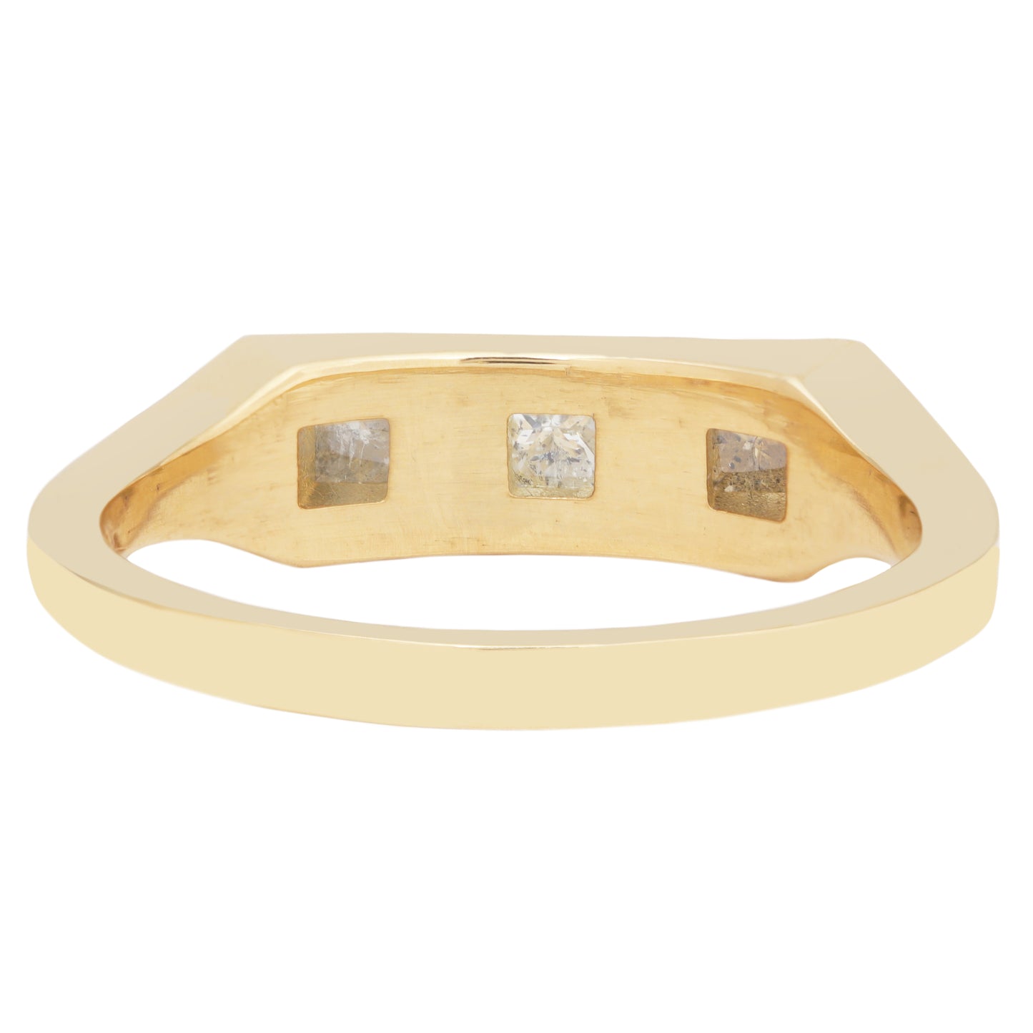 White Pyramid Guardian Bar Ring