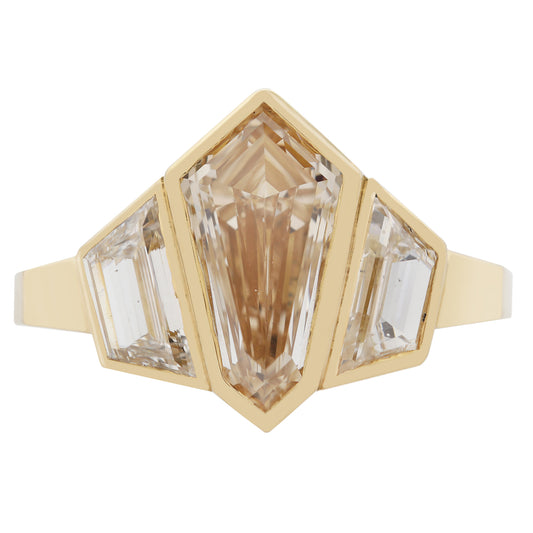 Prism Diamond Shield Ring