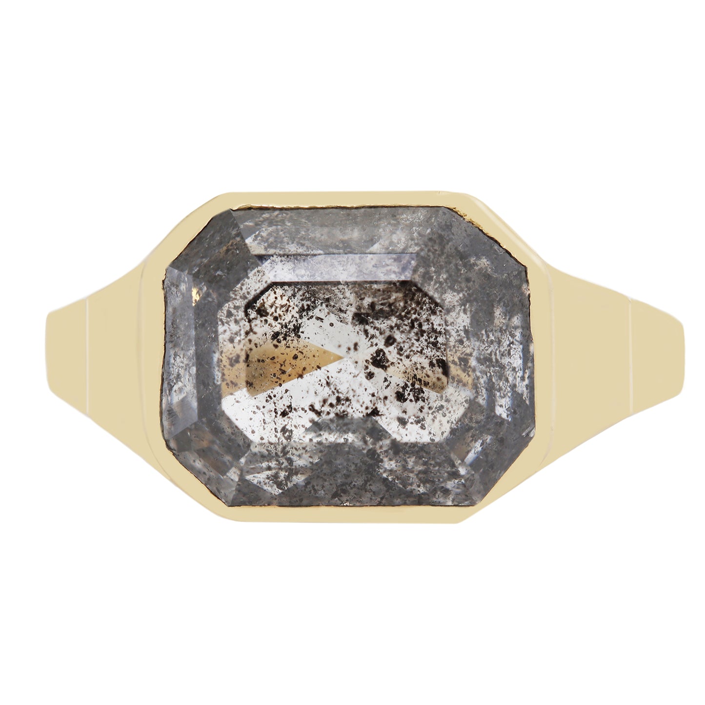 Moon Dust Diamond Signet Ring