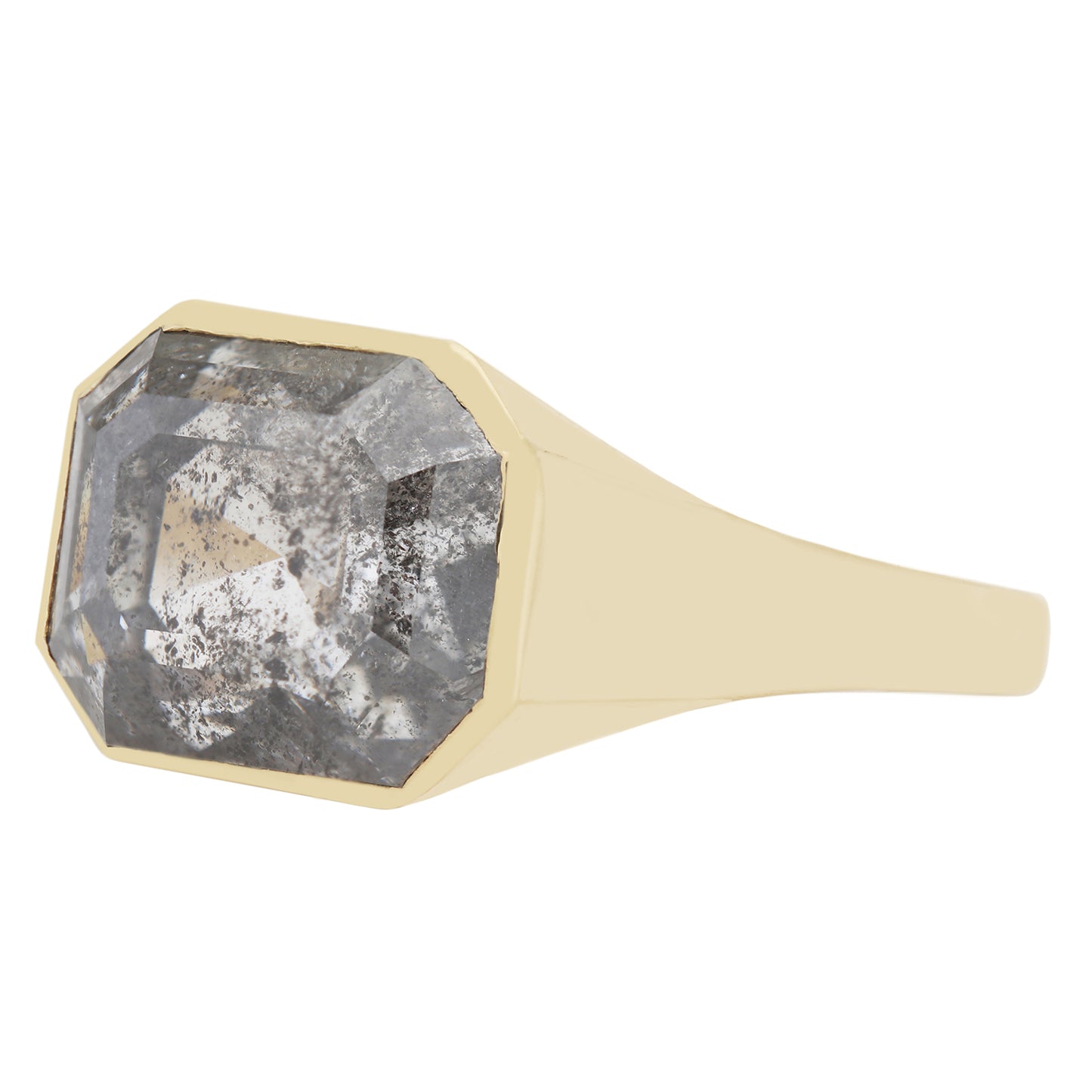 Moon Dust Diamond Signet Ring