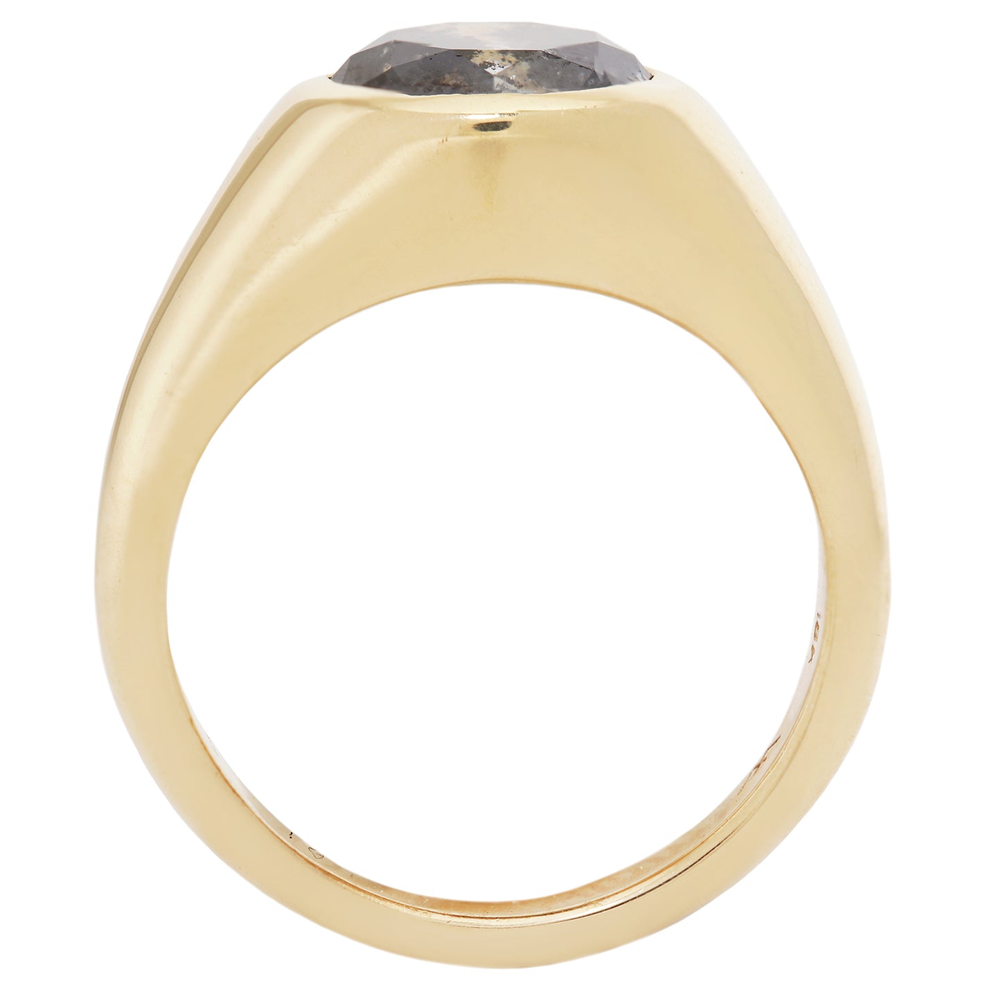 Charcoal Diamond Signet Ring