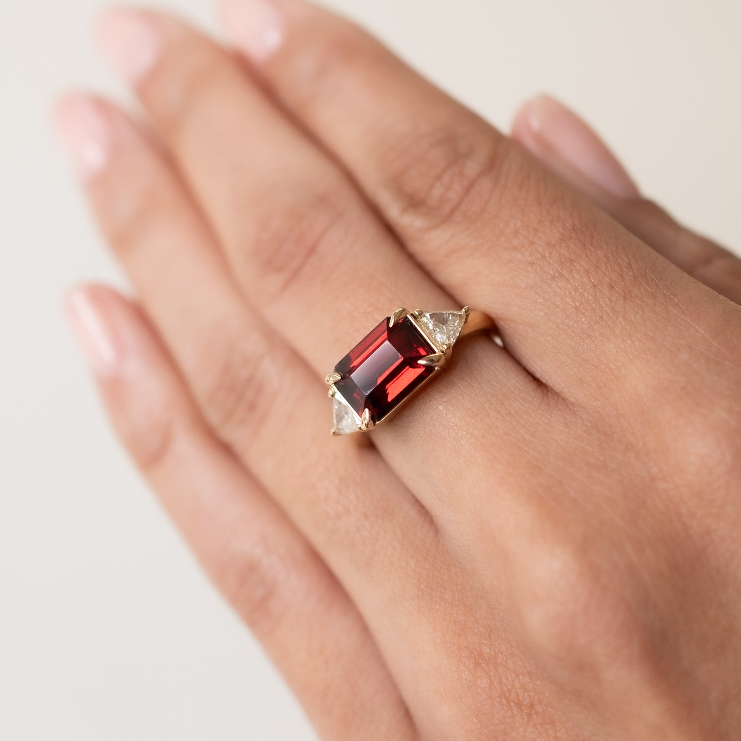 Royal Garnet & Diamond Ring