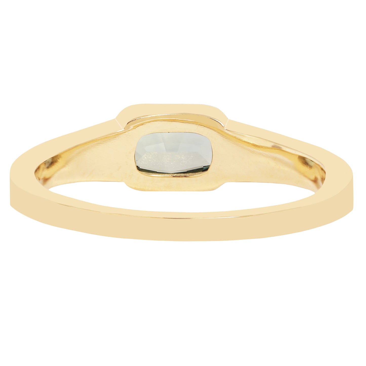 Lauren Wolf - Gold ring with a central stone on a white background