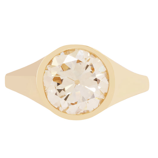 Diamond Beacon Signet Ring