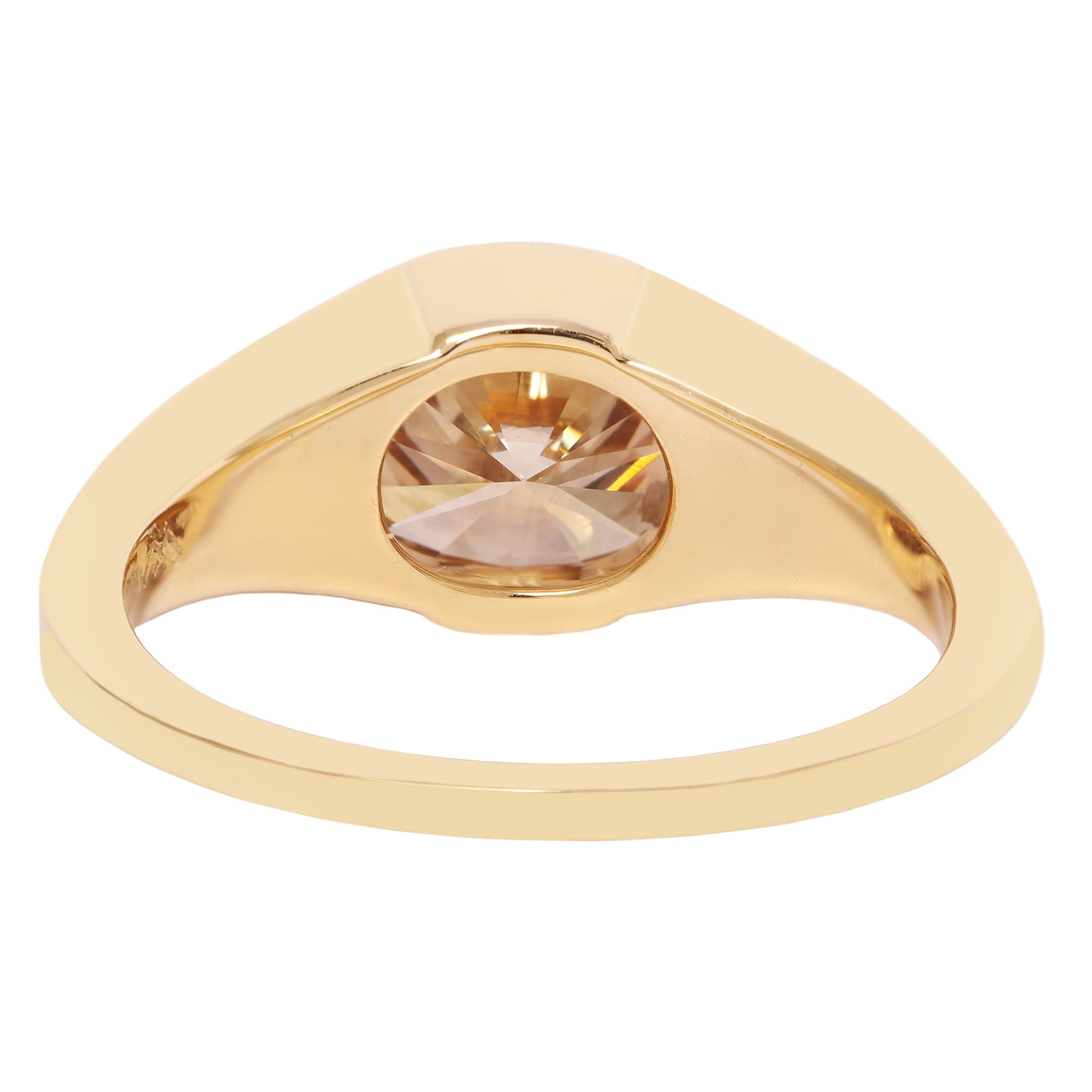 Cognac Diamond Signet Ring