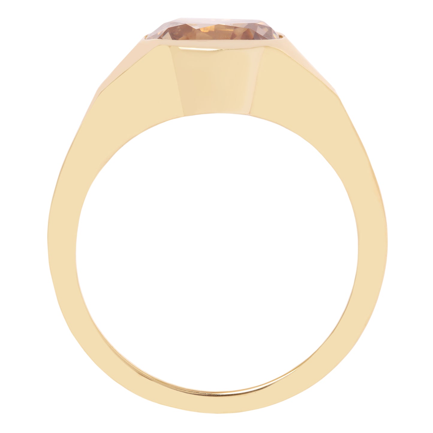 Cognac Diamond Signet Ring