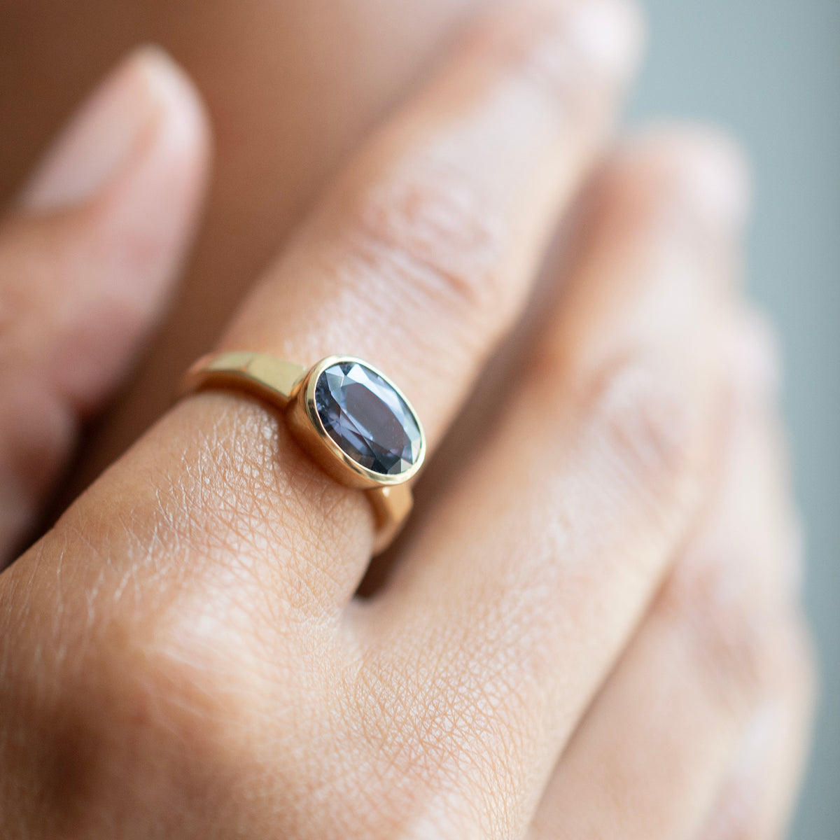 Regal Blue Spinel Ring