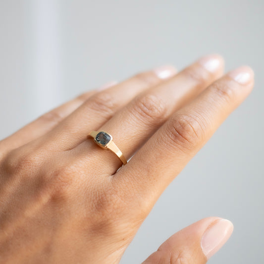 Ocean Blue Sapphire Mojave Ring
