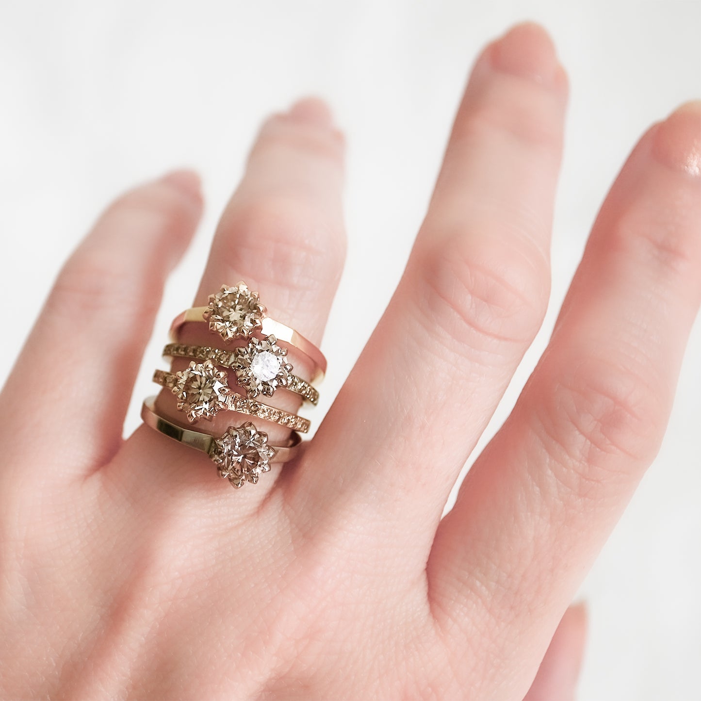Champagne Diamond Soirée Ring