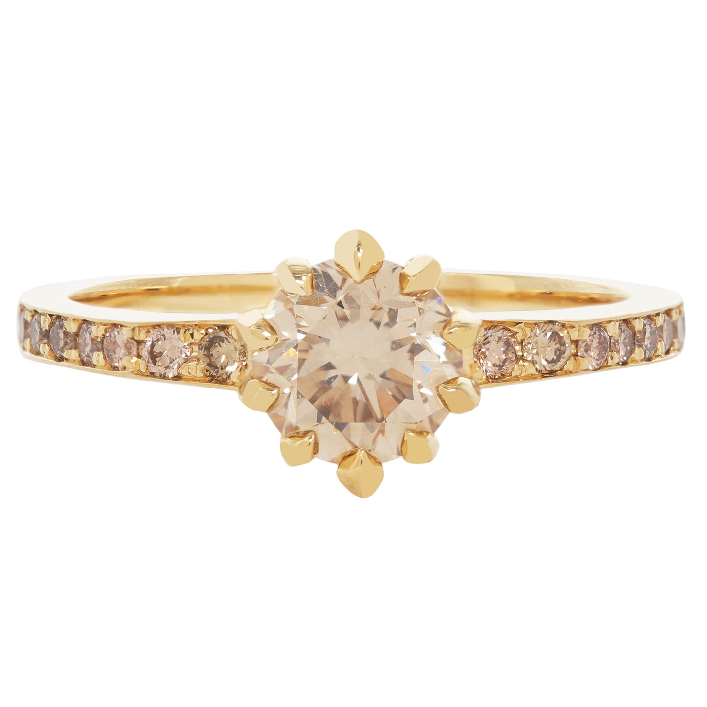 Champagne Pavé Diamond Soireé Ring