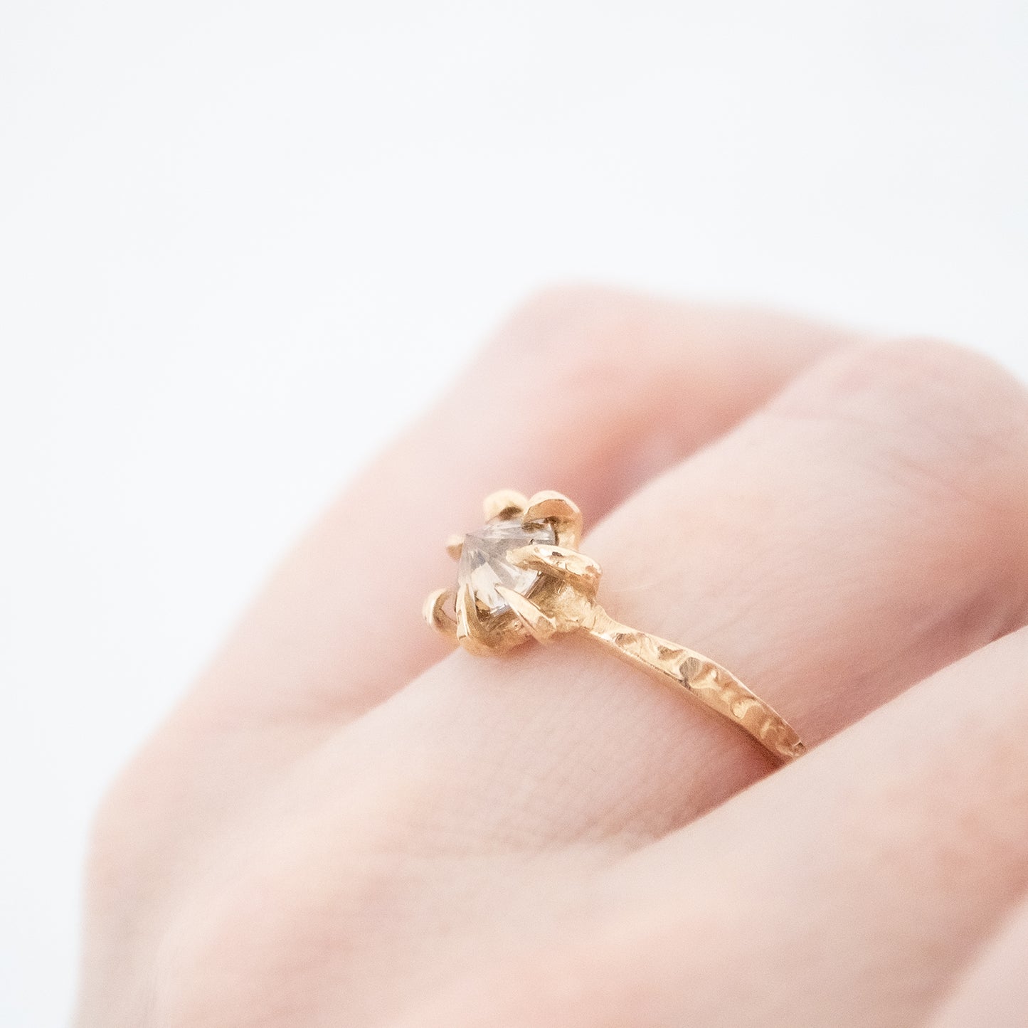 Diamond Stingray Solitaire Ring