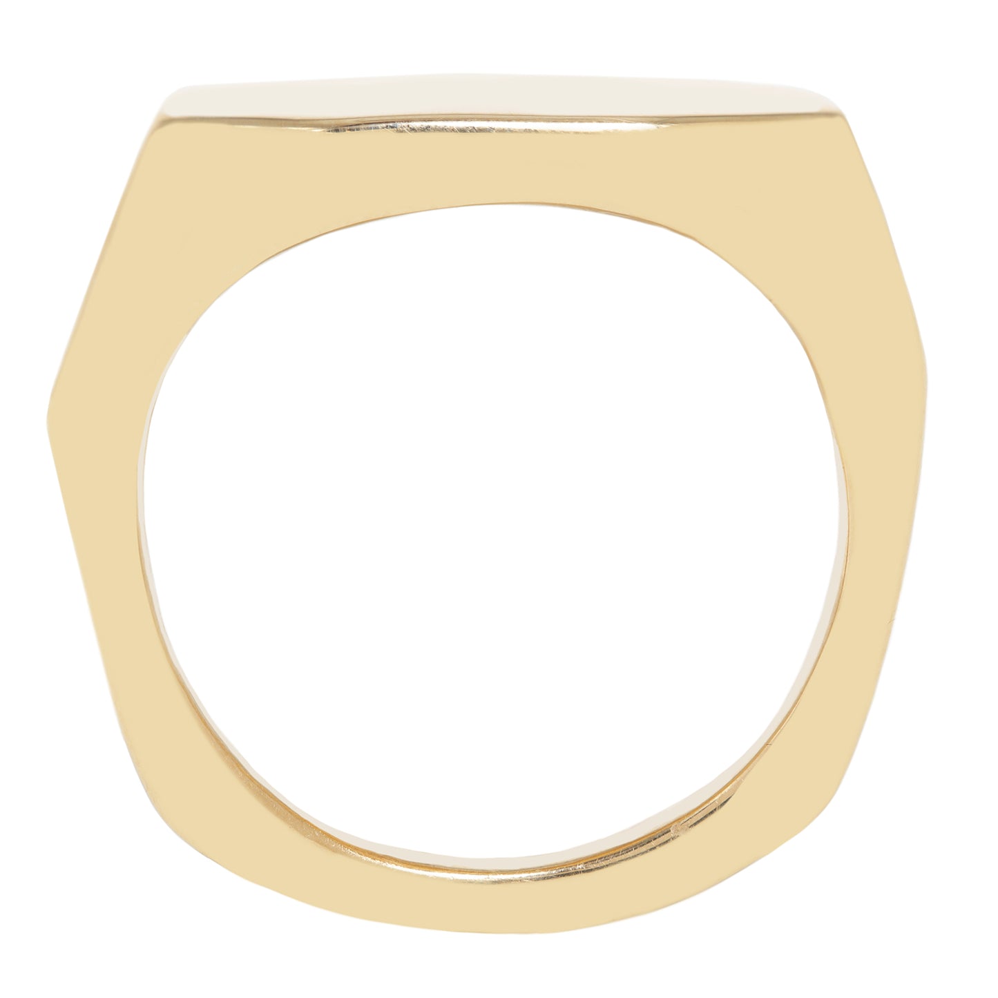 Elongated Geometric Signet Ring