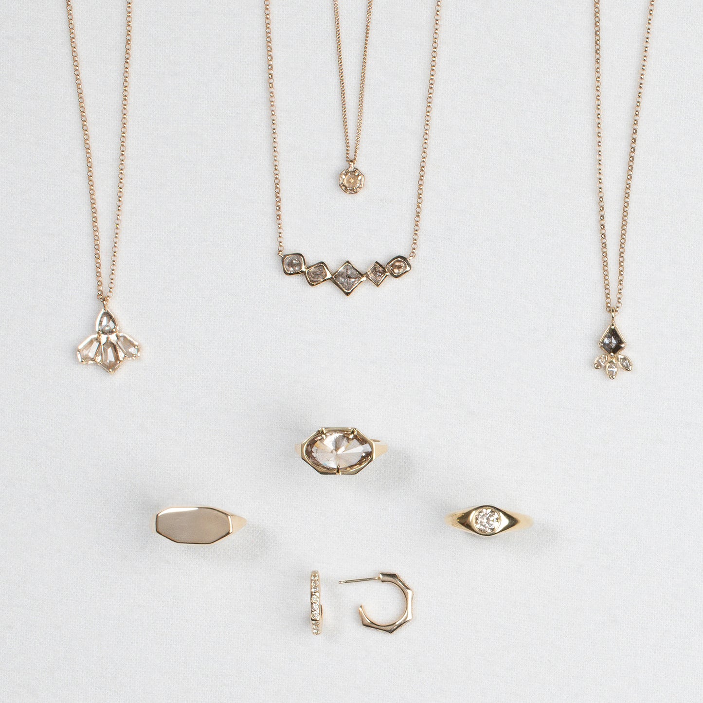 Pyramid Peaks Diamond Necklace