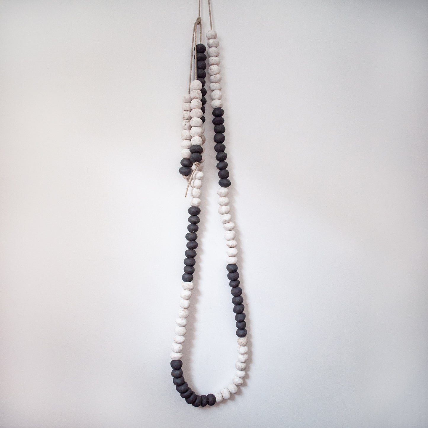 Small Black & White Press Bead Garland