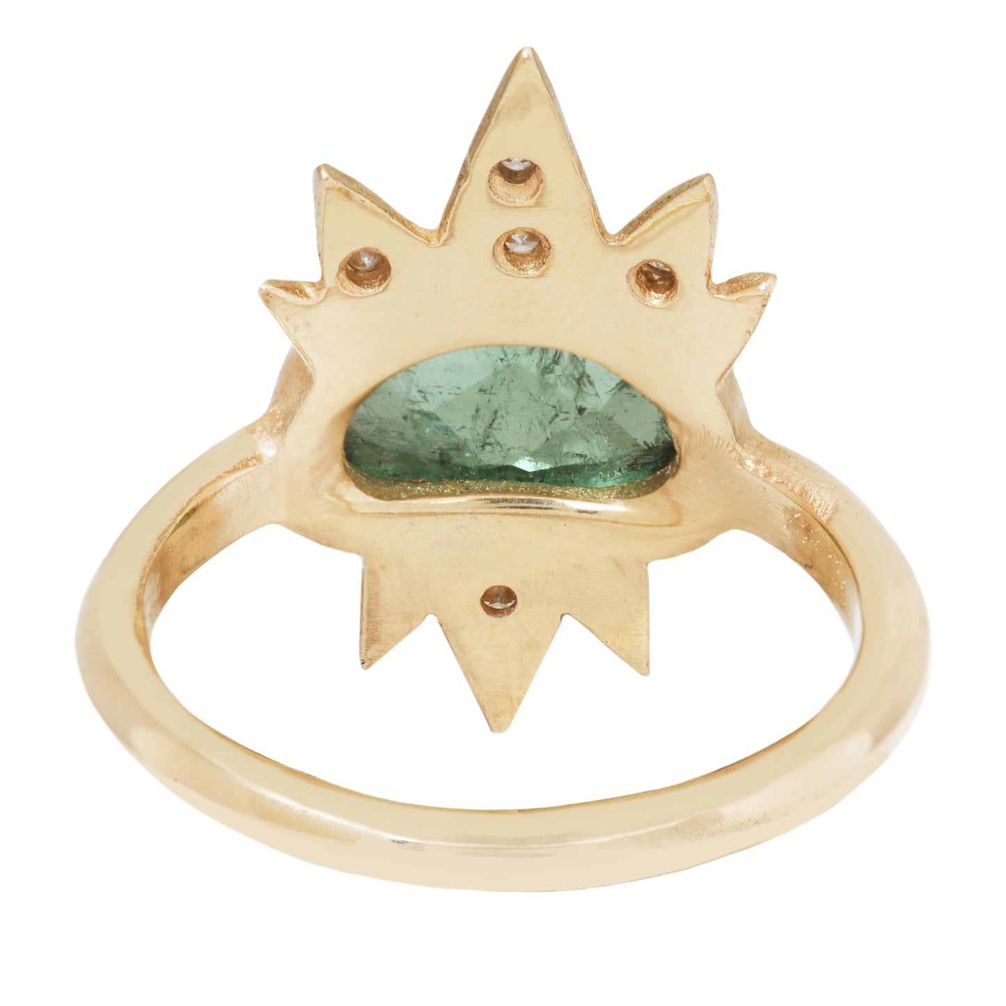 Tourmaline & Diamond Spike Ring