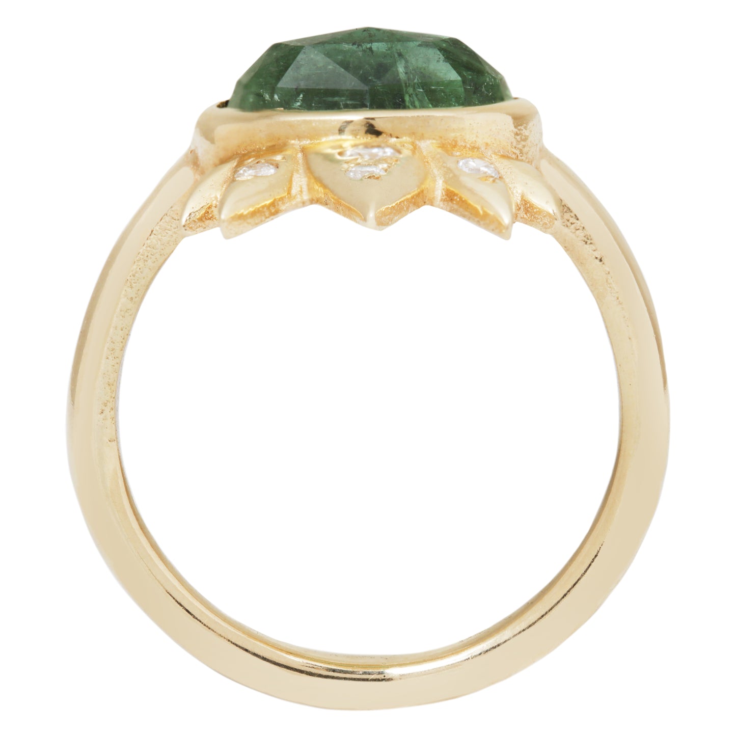Tourmaline & Diamond Spike Ring