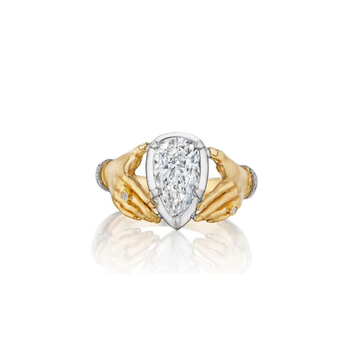 Adorned Hands Pear Shape Diamond Ring