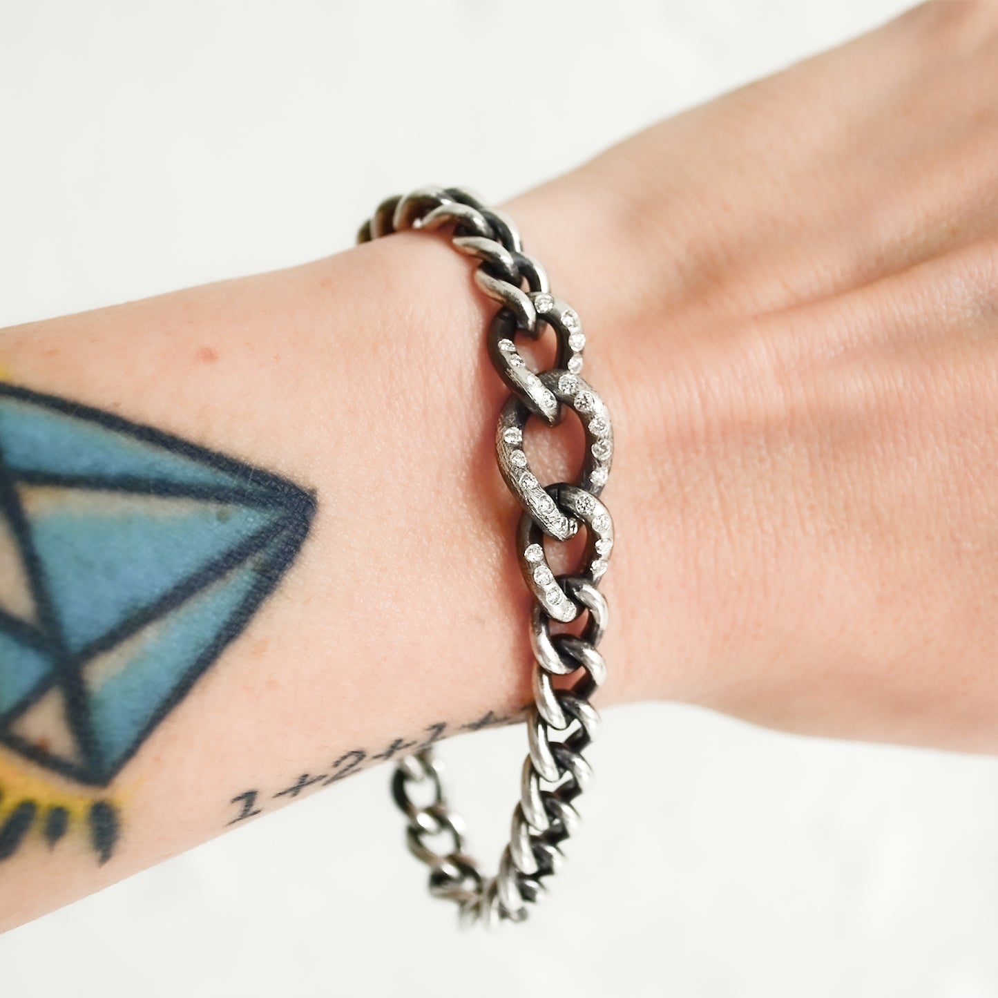 Diamond Trio Curb Link Bracelet