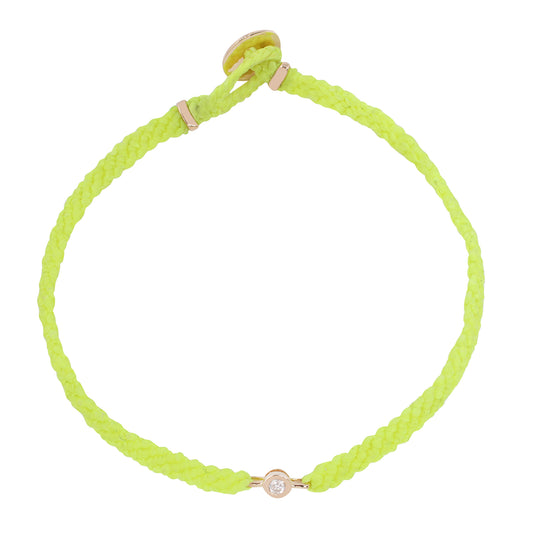 Neon Yellow Diamond Friendship Bracelet