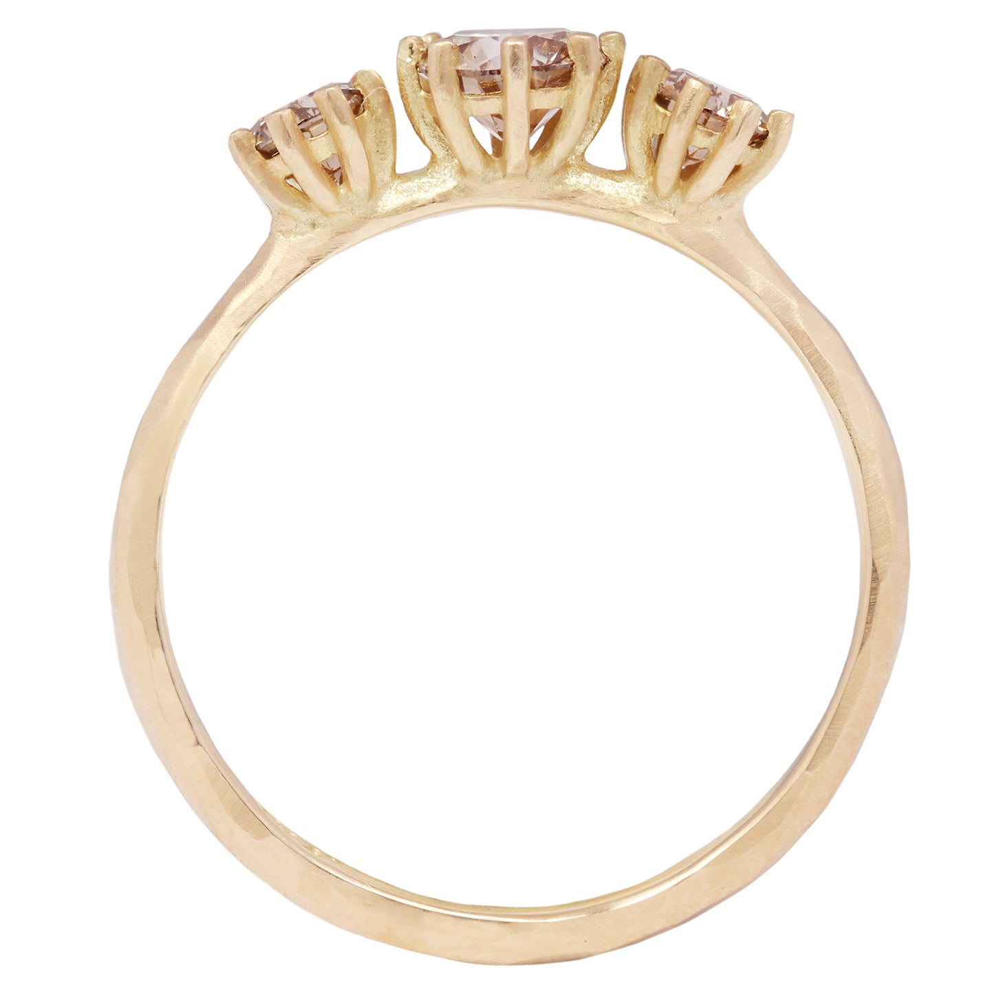 Triple Brown Diamond Blooming Ring