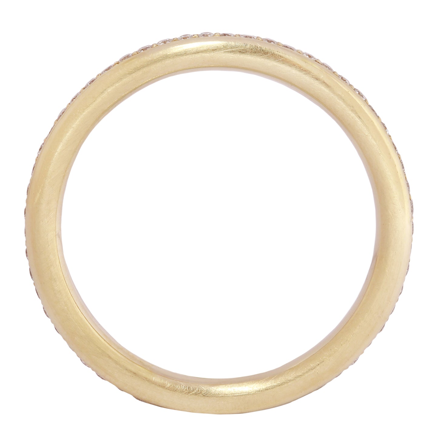 Gold ring on a white background