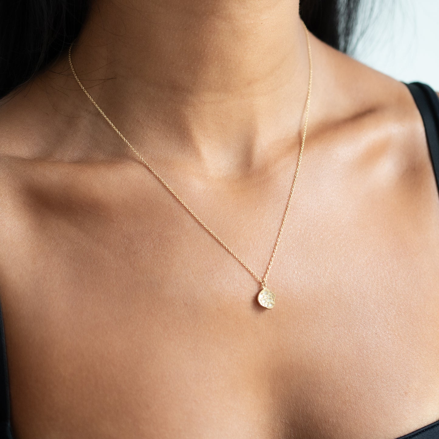 Concave Pod Diamond Necklace