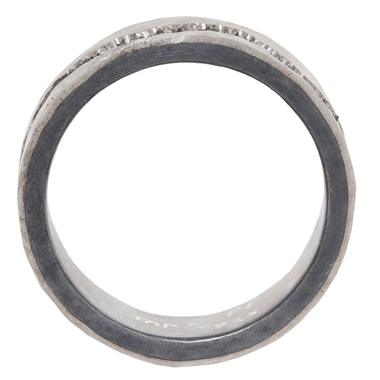 Platinum Black Diamond Fissure Band