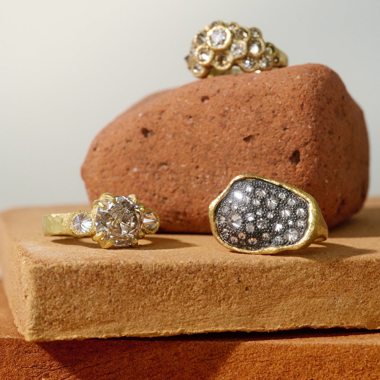 Inverted Diamond Relic Ring