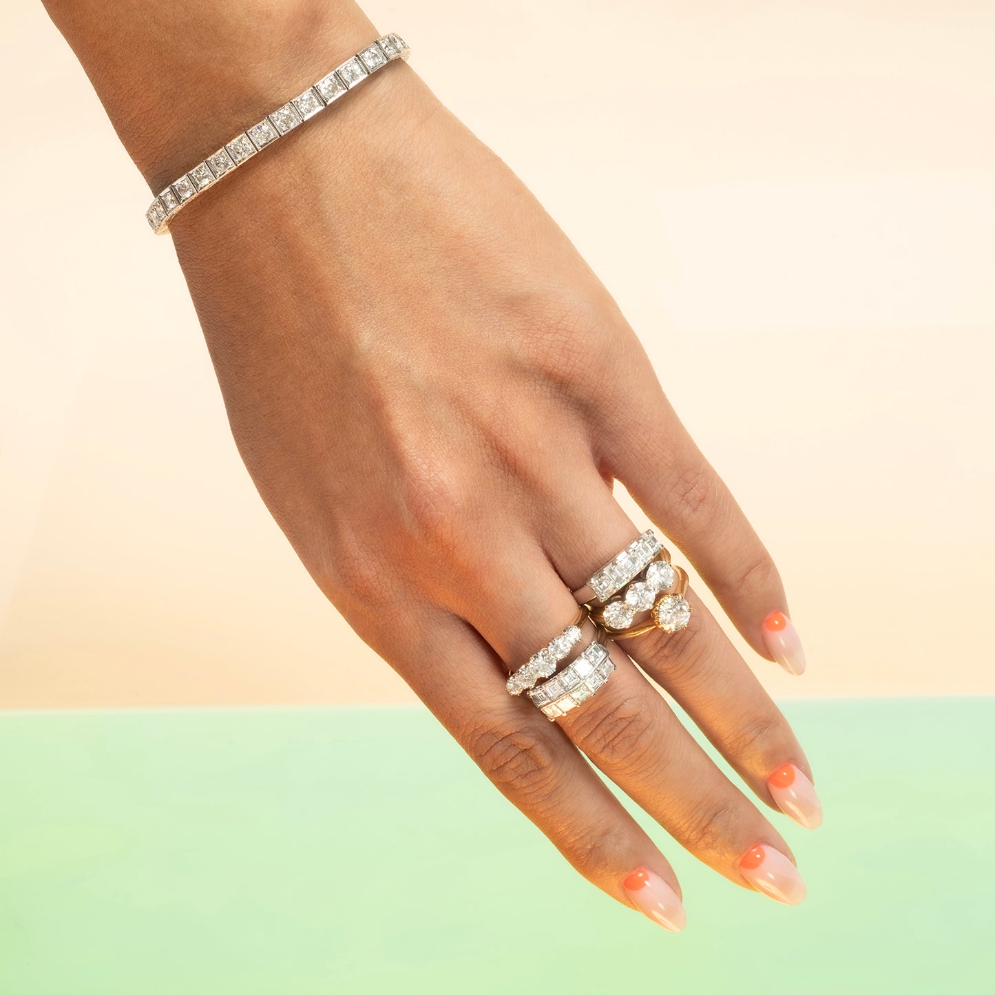 Carré Diamond Deco Ring