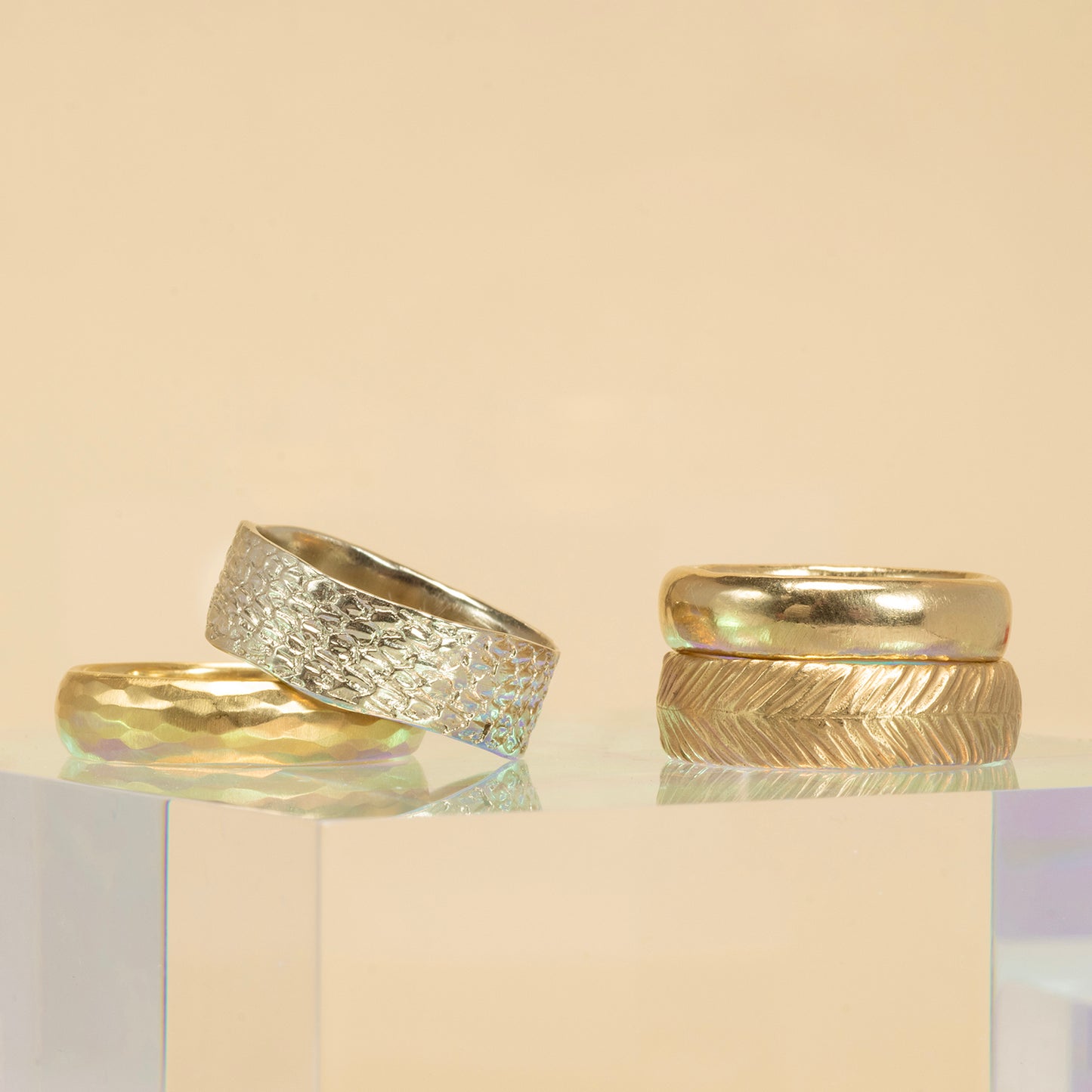 White Double Snakeskin Band