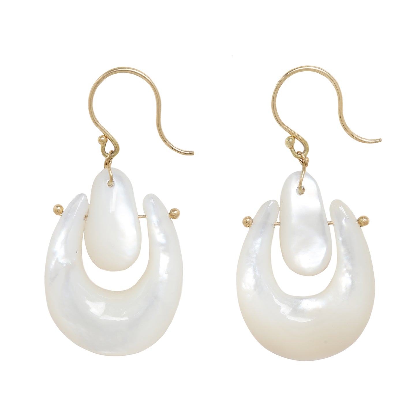 Small Mother of Pearl O'Keefe Earrings