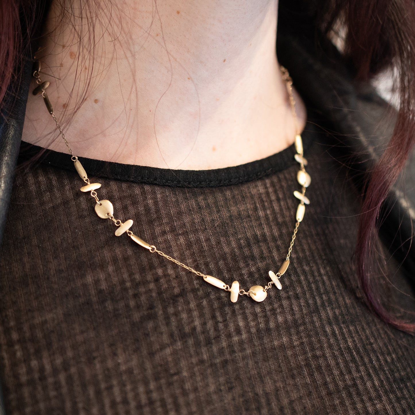 Double Cross Gold Choker