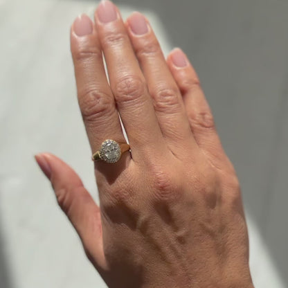 Victorian Diamond Halo Ring