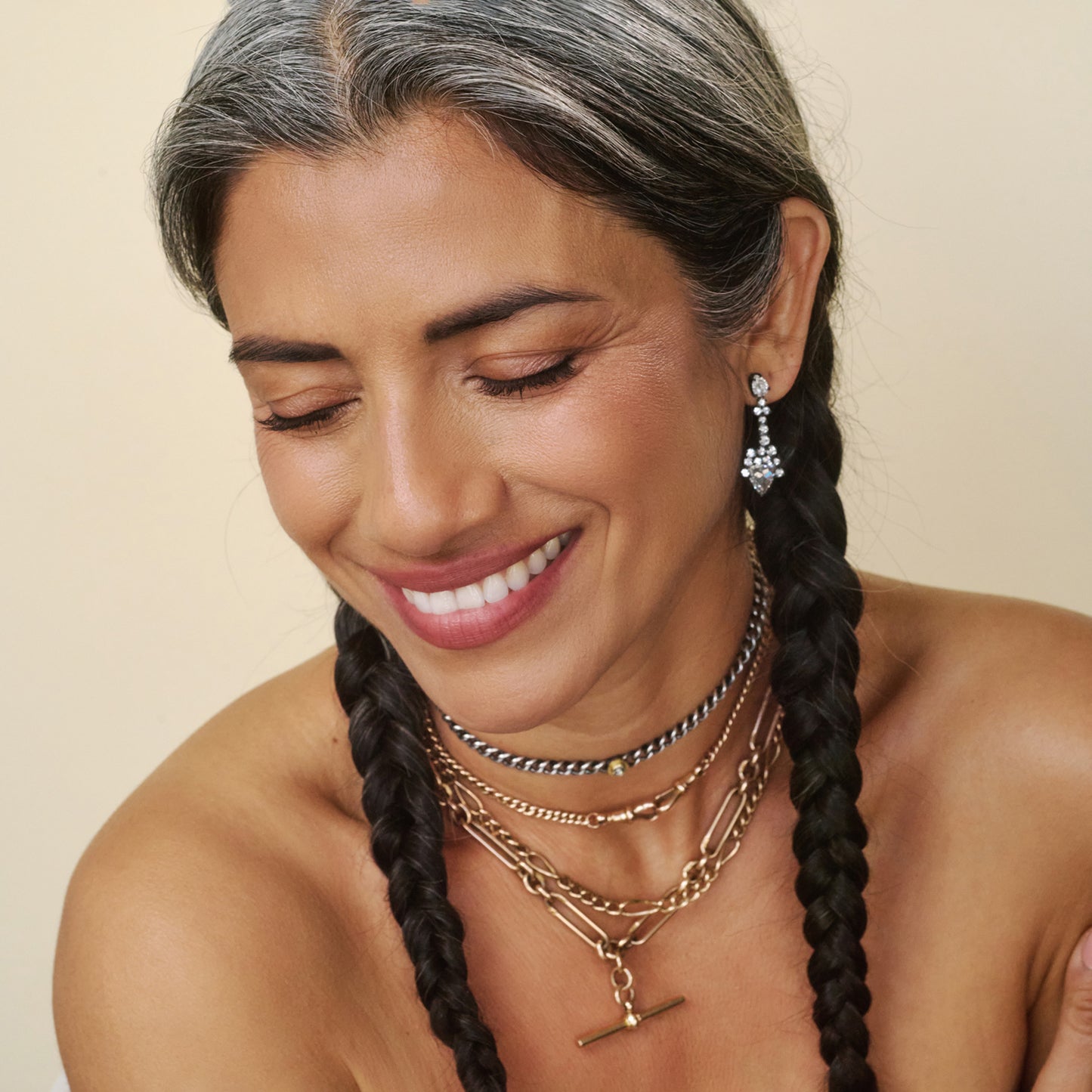 Diamond Cluster Arrow Earrings