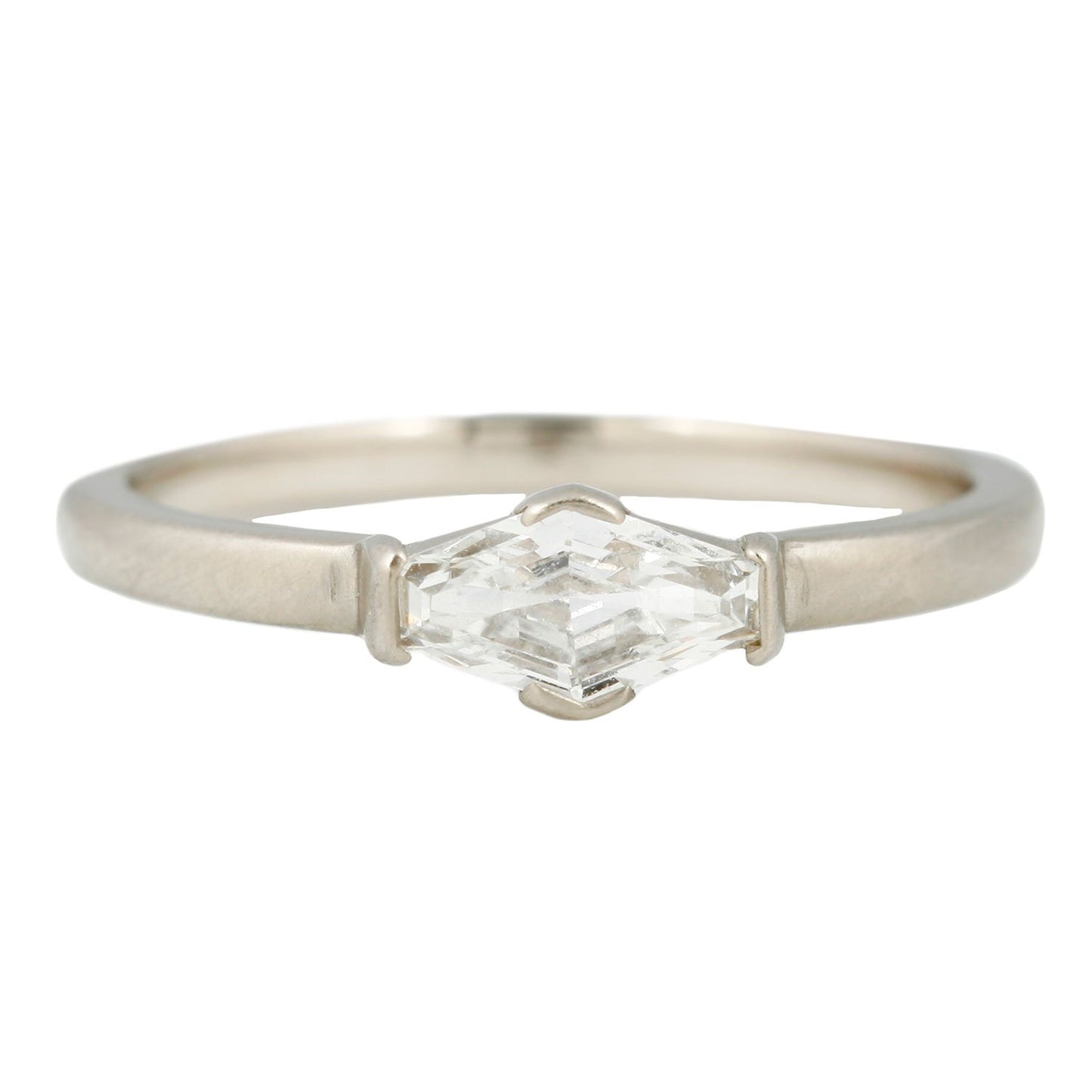 Rebecca Overmann Elongated Hexagon Diamond Solitaire