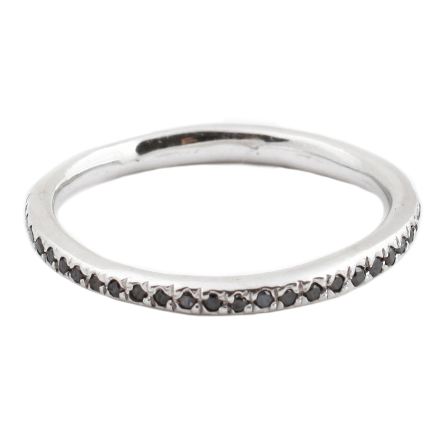 Lauren Wolf White Gold Black Diamond Eternity Band