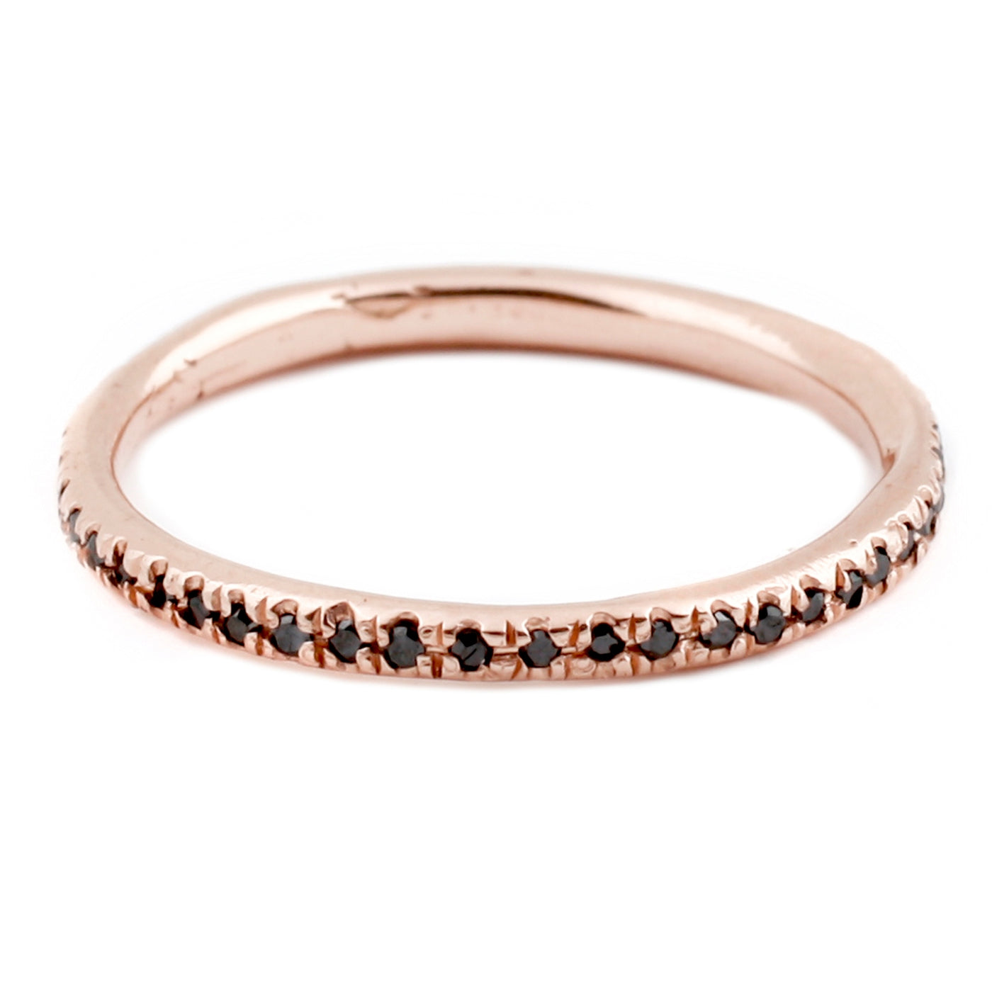 Lauren Wolf Rose Gold Black Diamond Eternity Band