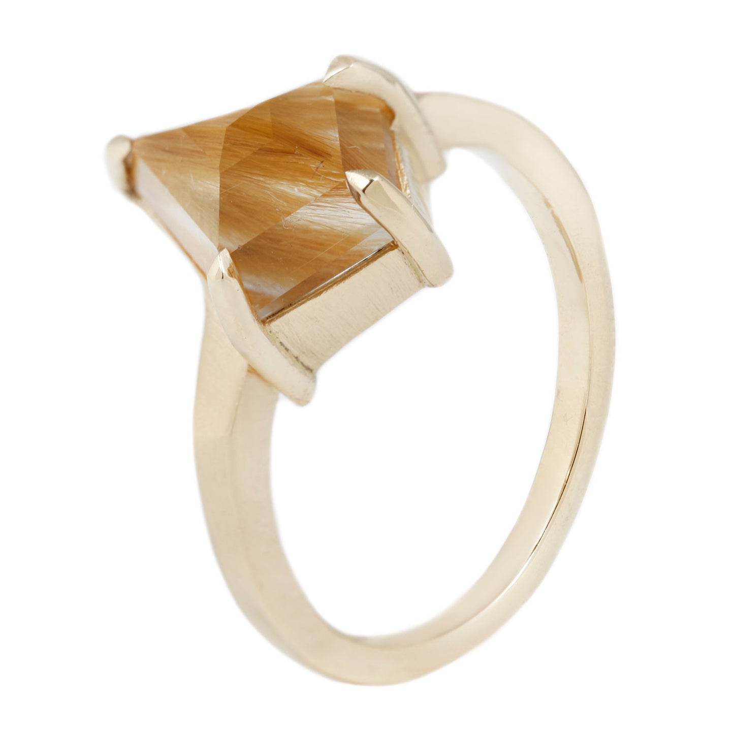 Large Yellow Quartz Kite Ring