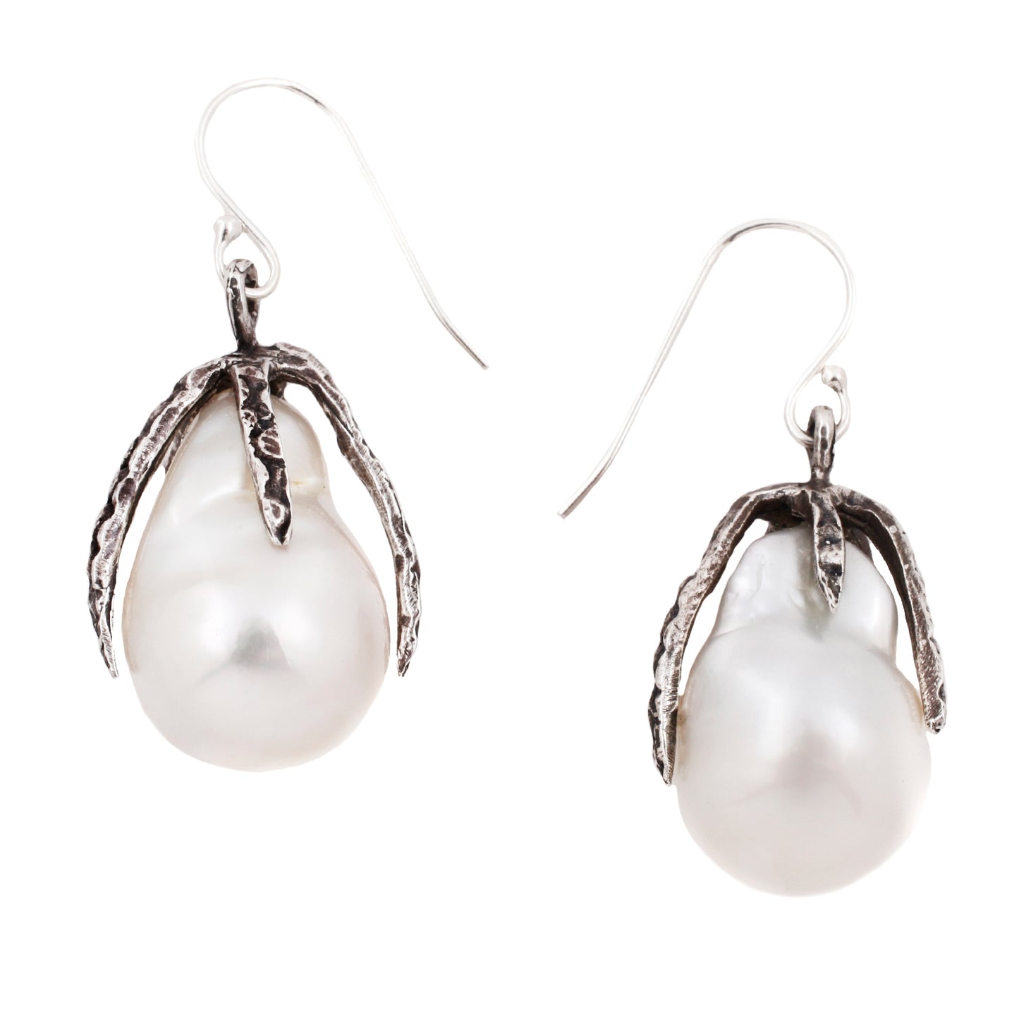 White Pearl Drop Earrings