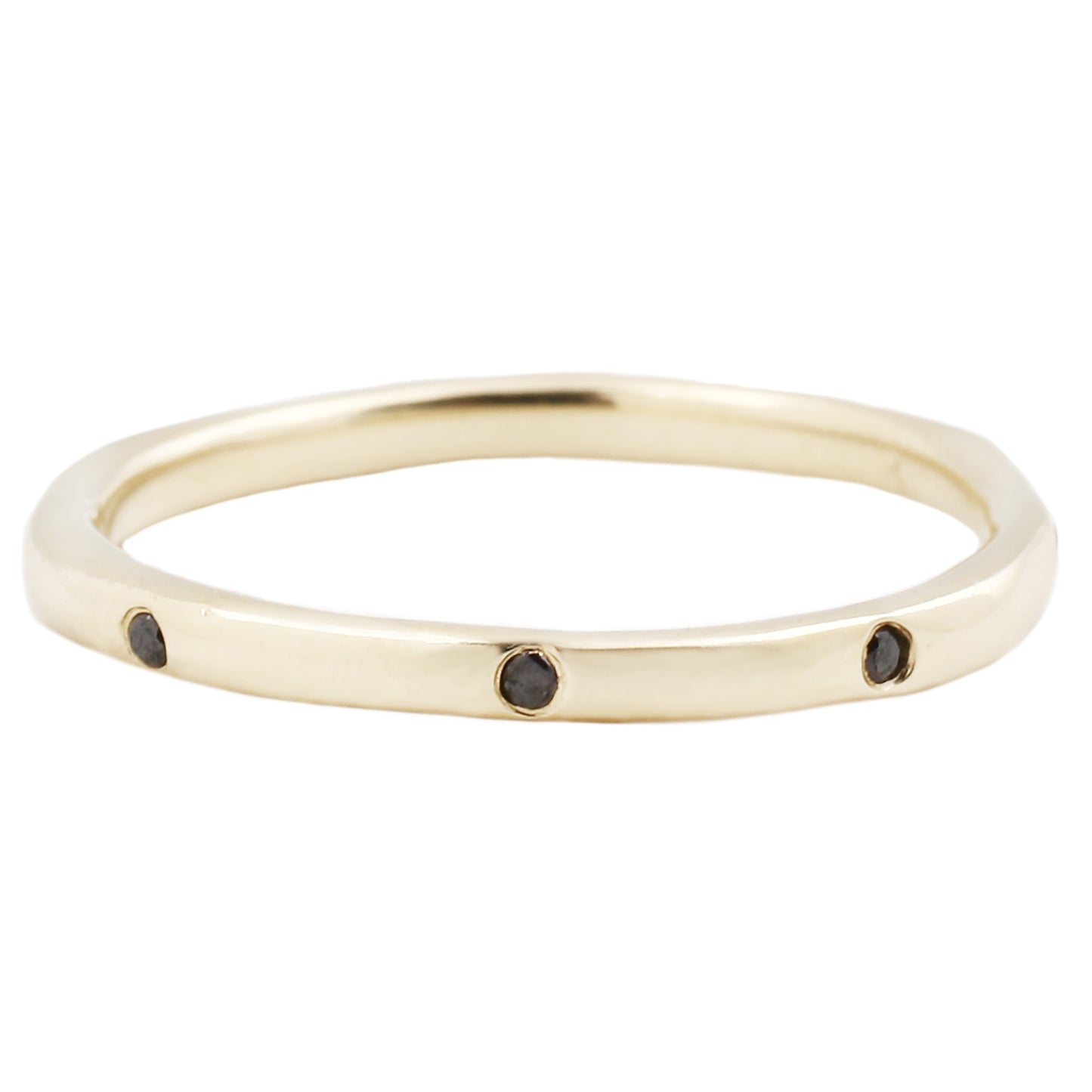 Lauren Wolf Jewelry Eight Black Diamond Band in Yellow Gold