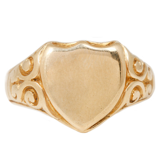 Vintage Noble Signet Shield Ring
