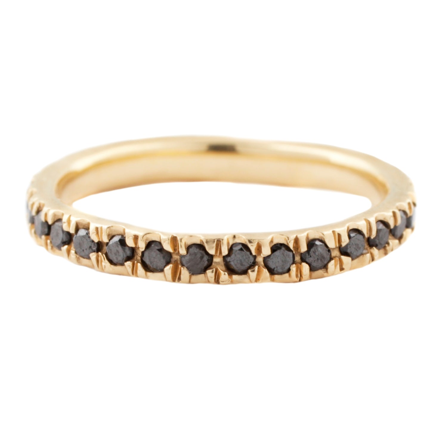 Lauren Wolf Jewelry Black Diamond Eternity Band in Yellow Gold