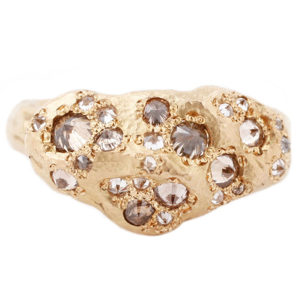 Inverted Champagne Diamond Ring 4