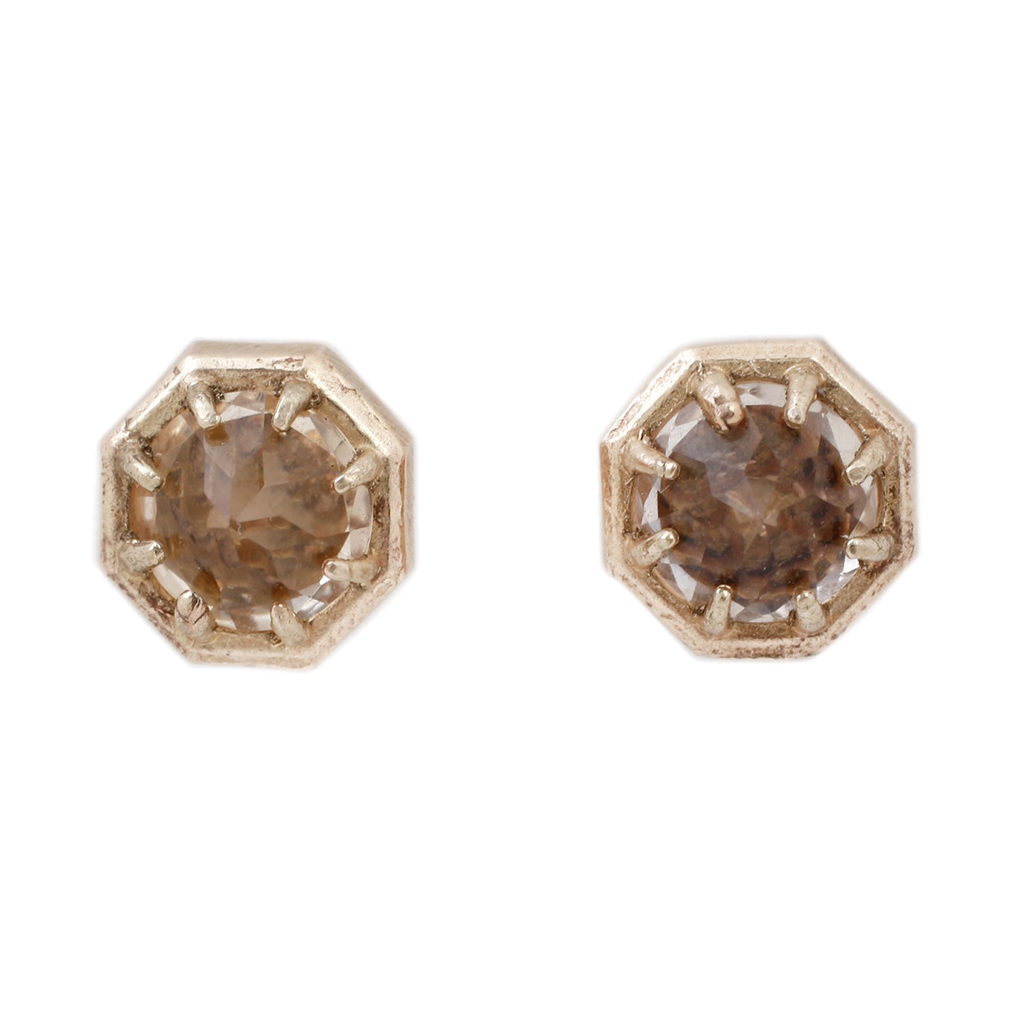 Champagne Quartz Studs