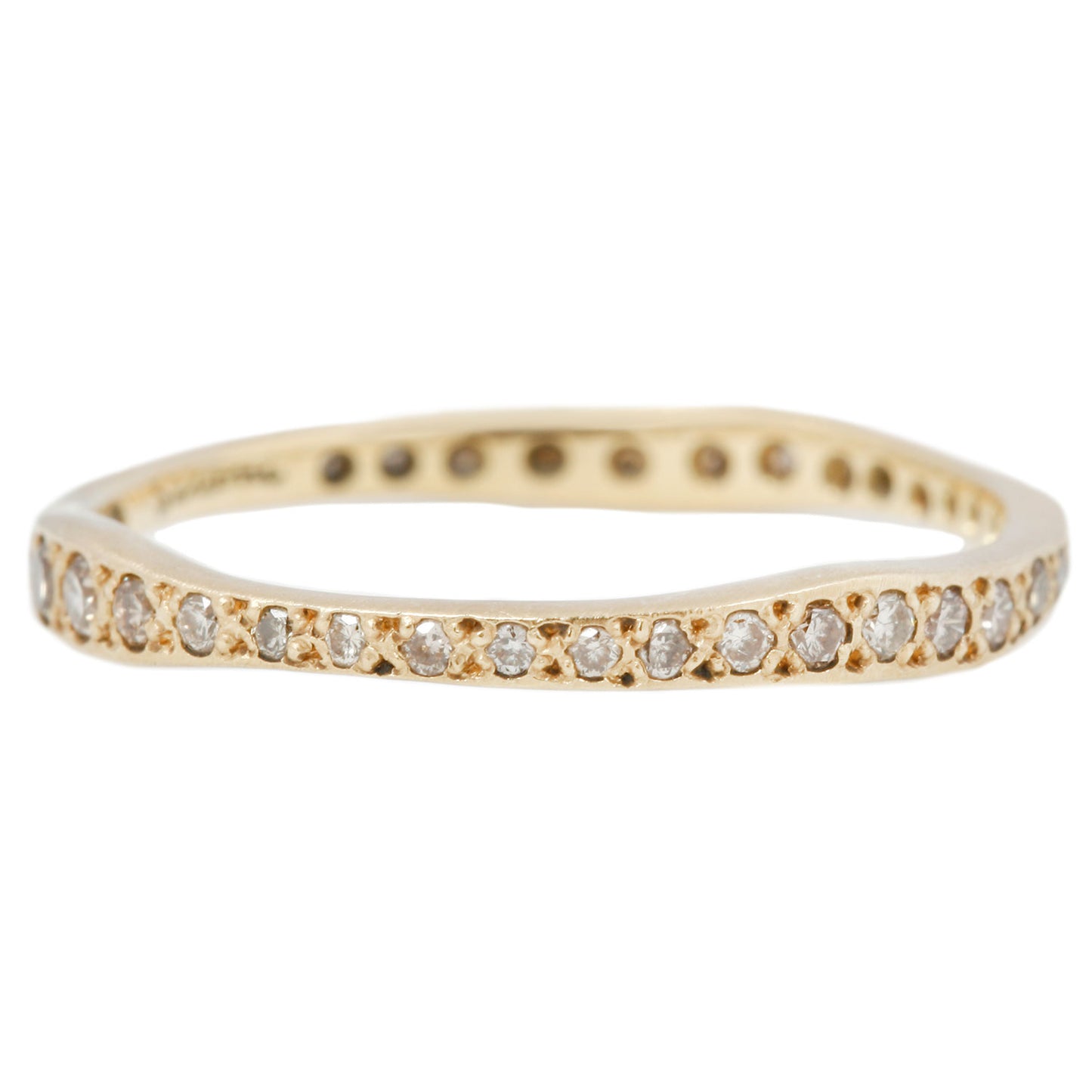 Brown Diamond Ripple Eternity Band