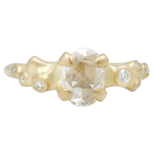 Johnny Ninos Oval White Diamond Cluster Ring