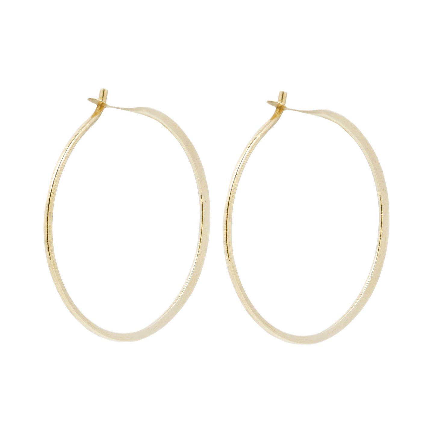 Melissa Joy Manning Yellow Gold Round Hoops